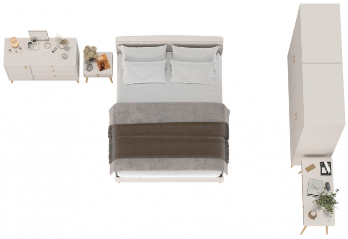 Афина Спальня 38-1600, кашемир серый