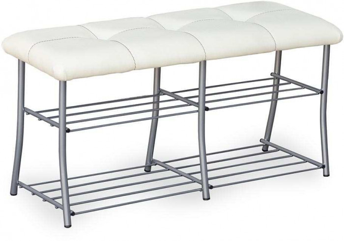 Обувница МС-7 серебро лак/крем