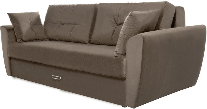 Диван-кровать Амстердам Люкс, 150х195, еврокнижка, независимый пружинный блок, велюр, коричневый