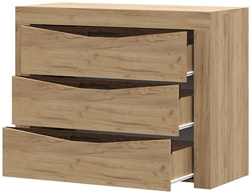 Спальня "Паола" КМ 701 (1010х780х435 мм) дуб крафт золото