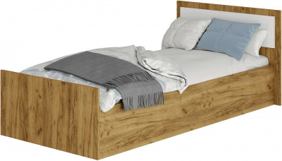 Кровать без основания 1,2 м "Евро" крафт/белый