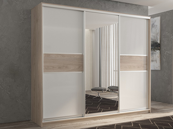 Шкаф-купе Кааппи 10 Кастелло Серый 180х45х230 см