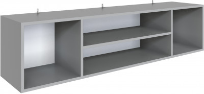 Полка навесная (открытая) Мадрид ПНО-3 (1,5) камень серый