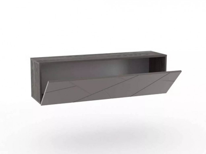 НМ 014.21 Шкаф навесной Summit / ясень анкор тёмный / графит софт (открывание вниз)