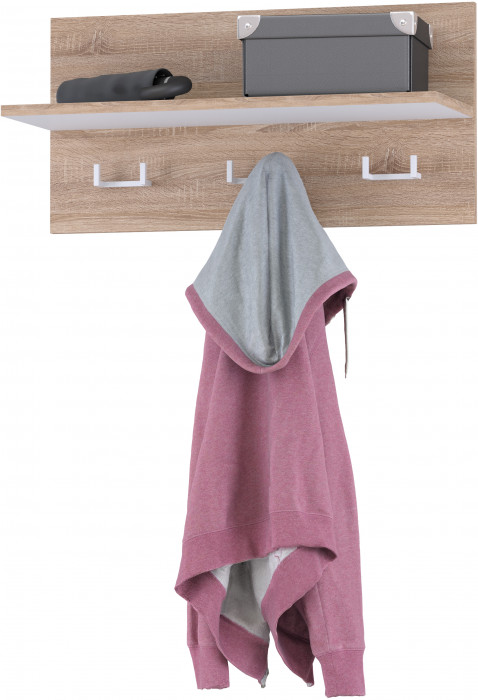 Куба Прихожая 22, цвет дуб сонома/белый премиум, ШхГхВ 182,8х38,3х210,6 см., универсальная сборка