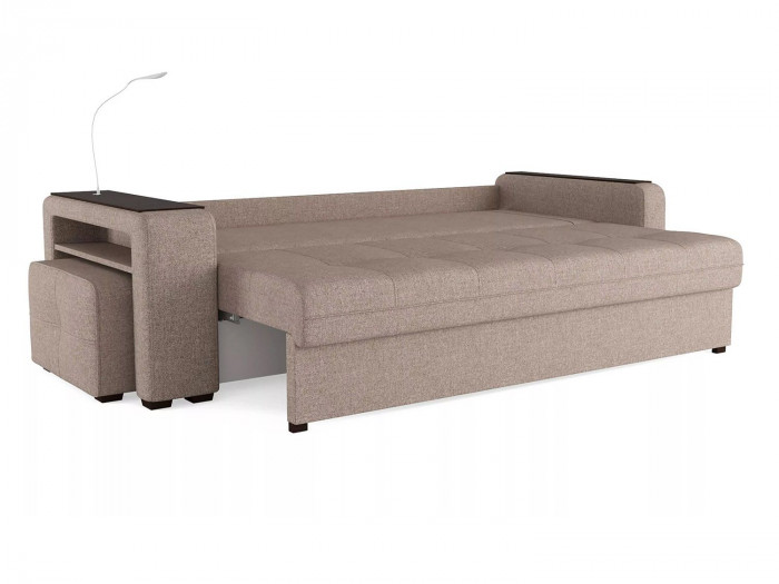 Диван Smart 4 пуф слева Б4-3т-Б3 СК Рогожка Sherlock 932