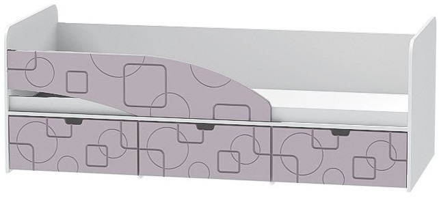 Детская кровать Бриз-3 80х190, квадрат (Шоколад/Ясень шимо светлый/правый)