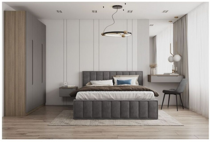 Кровать Лана 140, Синий софт