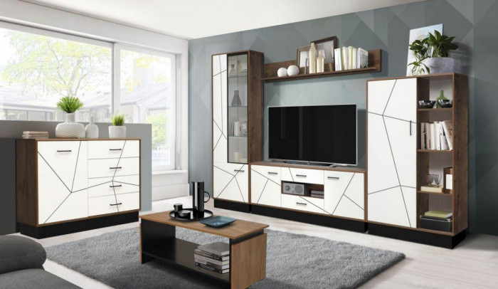 Шкаф-пенал Гамма 54.01 Левый Таксония/Белый