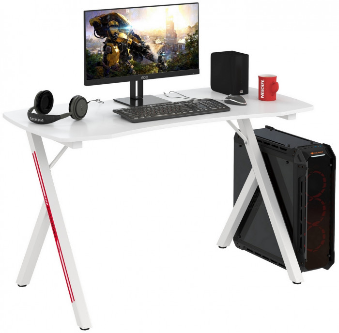 Игровой стол Мебель--24 GT-2310, цвет белый, ШхГхВ 120х60х73 см., столешница МДФ 15 мм.(регулировка высоты: 72,5 - 73,5 см.), макс. нагрузка 100  кг.