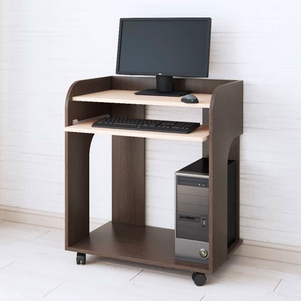 Стол компьютерный Грета-10 (700*820*450) венге/дуб молочный