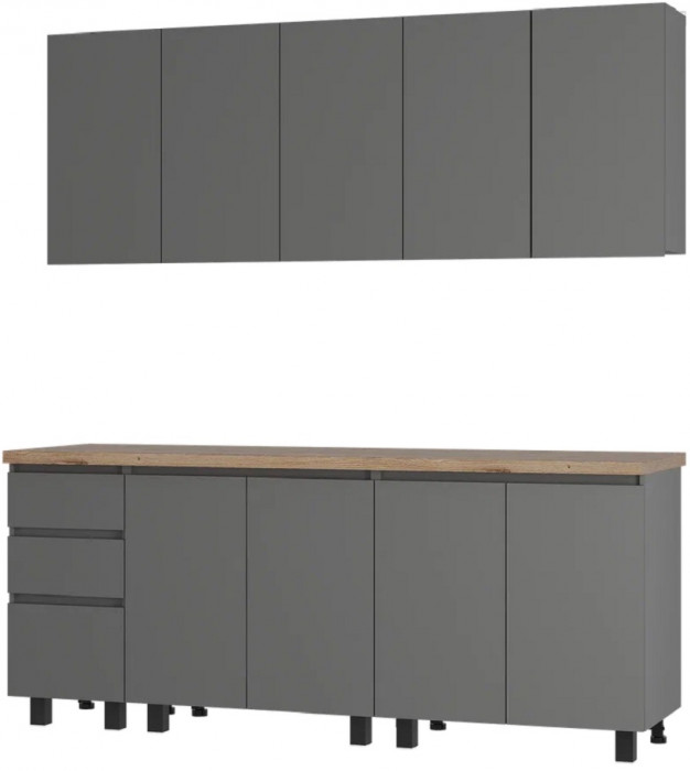 Готовая кухня Честер 2,0м, Графит