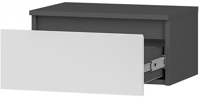 Тумба прикроватная Шарм ТБ-11, Графит, Белый