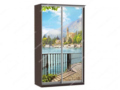 Шкаф купе Модерн 1190х450 2-х дверный фотопечать №4 венге