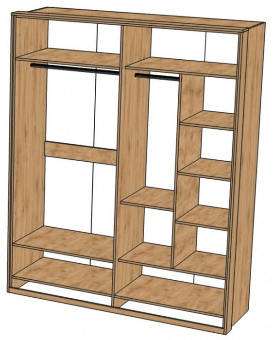 Модульная спальная комната "Мишель" - Дуб наварра/Антрацит