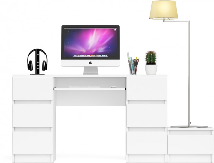 Мори Стол компьютерный МС-2 + Тумба ТМП400.1, цвет белый, ШхГхВ 175,8х50х76,6 см., универсальная сборка