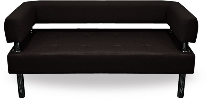 Диван Бизнес 100, экокожа, черный