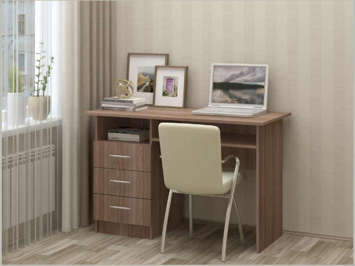 Стол письменный ПС-02 (с ящиками) (Венге)