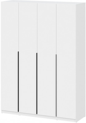 Шкаф распашной с наполнением (11 полок + 2 ящика + штанга) ШК 5 (1600), Белый