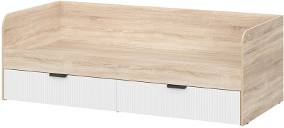 Кровать детская Норд КР03-90, Дуб сонома, Софт пломбир