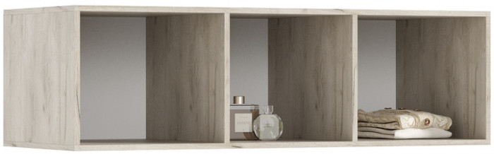 Шкаф-купе с антресолью Бася, Крафт серый/Кашемир