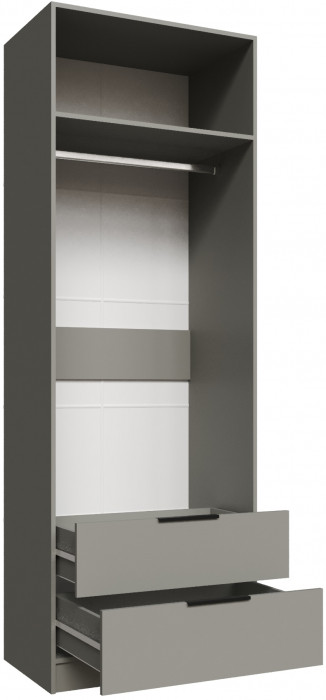 Шкаф Мадрид (0,8) с 2 ящ. с зеркалом, Мокко