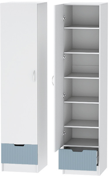 Детская комната Бриз МДФ, набор 6, Белый/Антарктида (Полосы)