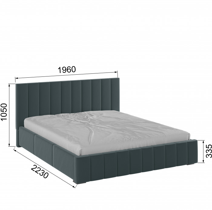 Нега Кровать интерьерная 180 серый, ПМ