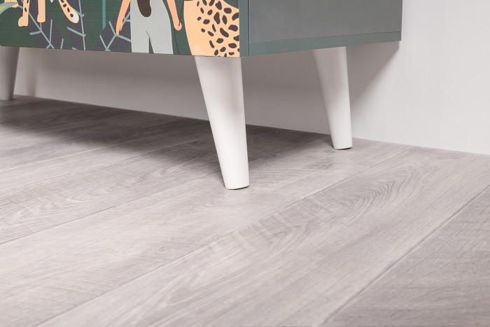 Либера Комод-тумба 16.230.01, цвет пасифай/белый, ШхГхВ 115,3х42,6х92,3 см., фасады с рисунком Тропический лес, две дверки