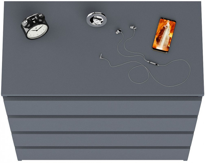 Мори Комод МК800.4, цвет графит, ШхГхВ 80,4х41х94 см.