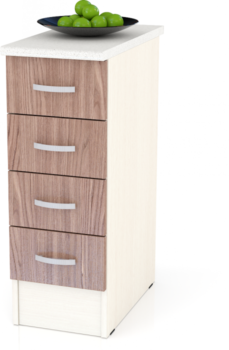 Кухня Мери ШН4Я300 Стол с 4 ящиками 30 см., дуб/ясень шимо тёмный