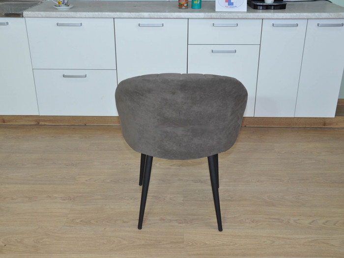 Стул ДЕНИ Д / черный /велюр коричневый