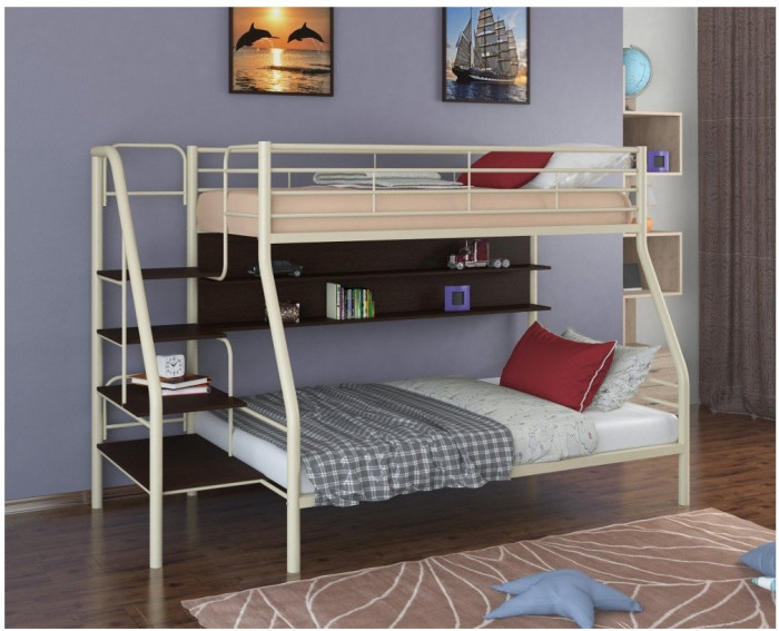 Двухъярусная кровать Толедо-1П (Черный)