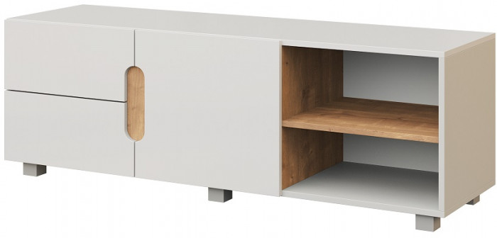 Тумба под ТВ для гостиной "Шанталь" - Дуб наварра/Белый