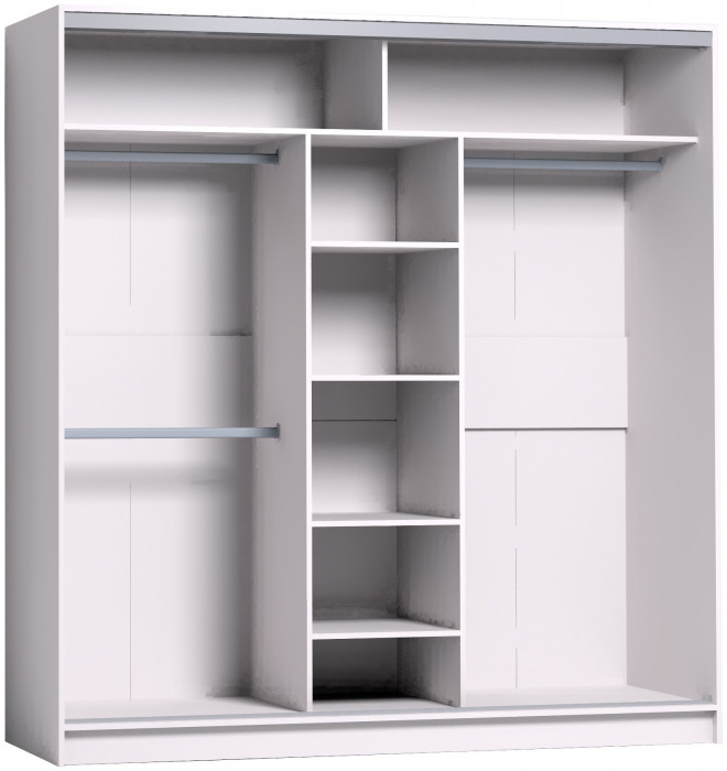 Шкаф-купе с зеркалом Strike 2000 Белый