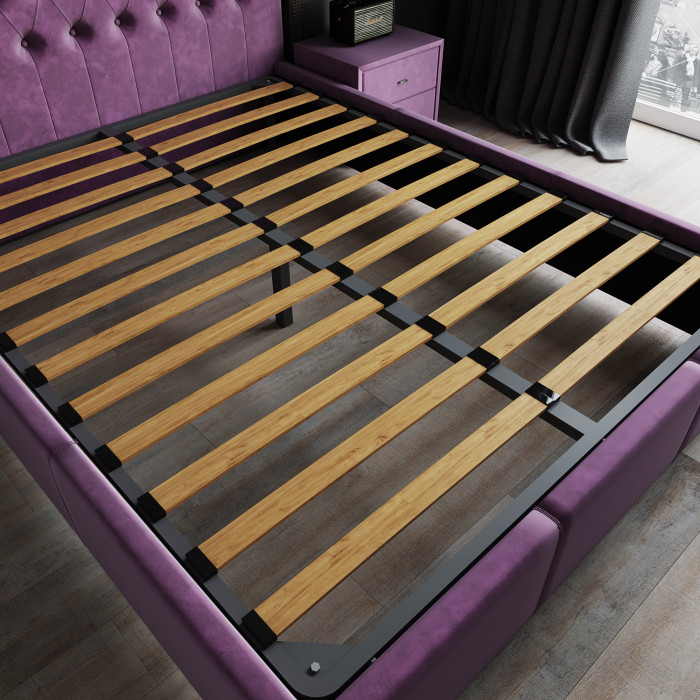 Октавия Кровать интерьерная 180 коричневый ромб, ортопед