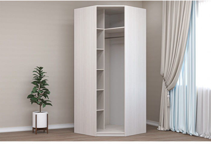 Кэт-6 бодега/сандал Шкаф угловой (Бодега белая / Сандал)