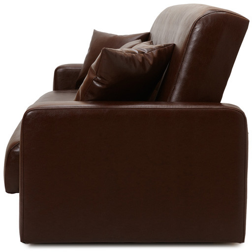 Диван-кровать Аккорд 140х190, книжка, экокожа, цвет коричневый