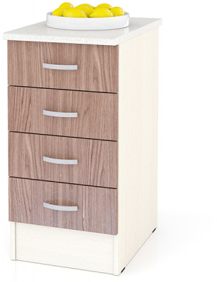 Кухня Мери ШН4Я400 Стол с 4 ящиками 40 см., дуб/ясень шимо тёмный