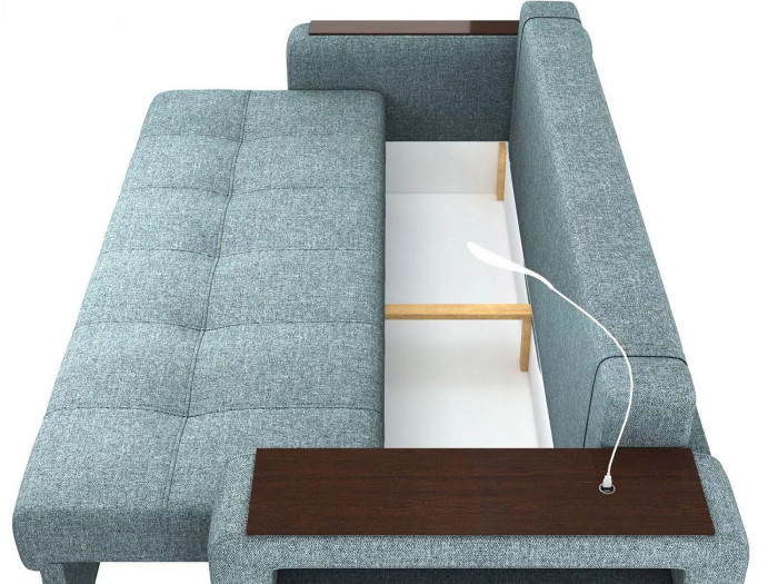 Диван Smart 4 пуф справа Б3-3Т-Б4 СК Рогожка Sherlock 975