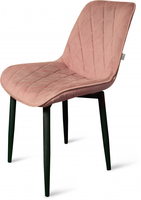 Стул "Оскар" черный матовый Томми 14 пыльная роза
