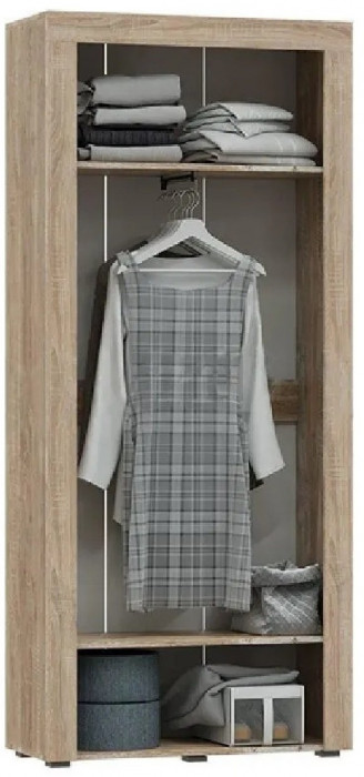 Модульная гостиная Ангара, композиция 3 (Сонома / Белый глянец)