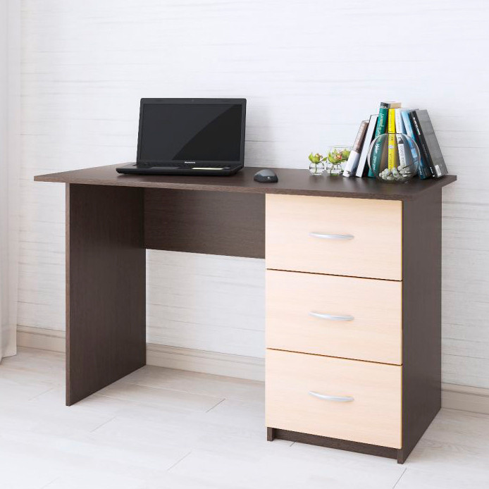 Стол письменный Сити-1 (1200*750*600) венге/дуб молочный