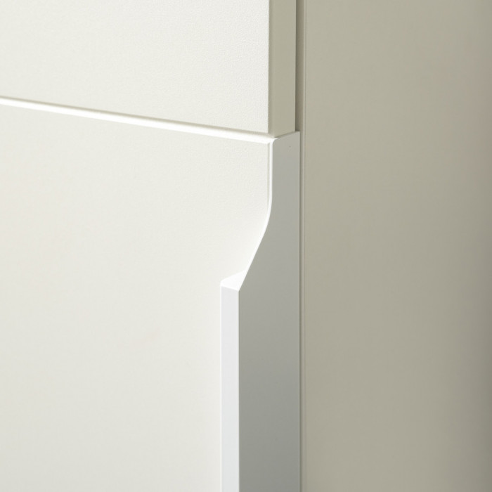 Октава Набор шкафов 01, цвет белый шагрень/дуб крафт золотой/фасады МДФ белый шагрень, ШхГхВ 128,8х35,3х197,6 см., универсальная сборка