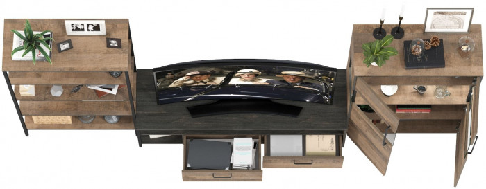 Трувор Гостиная 056, дуб гранж песочный/интра