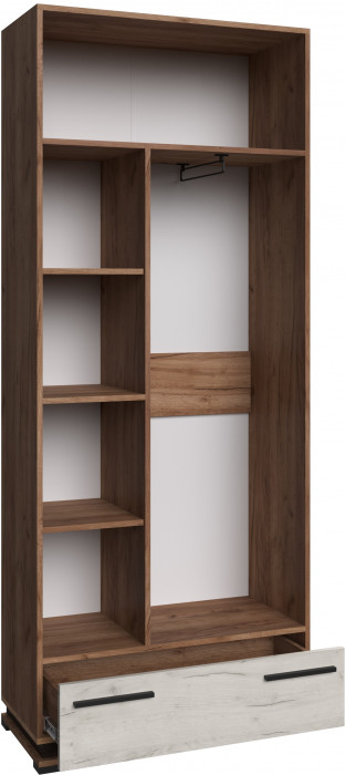 Модена Прихожая, композиция 3, Дуб крафт табачный/Дуб белый/Венге