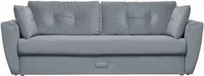Диван-кровать Амстердам Люкс, 160х195, еврокнижка, пружинный блок, велюр, серый