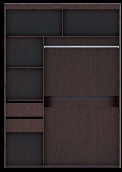 Шкаф-купе Комфорт 12 Прайм с фигурными зеркалами 1500 (Сонома)