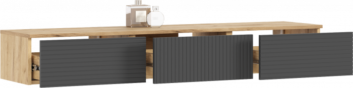 Флэш Модульная Гостиная, вариант №2, Браш графит/Дуб крафт