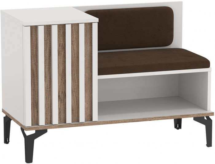 Тумба под обувь Либерти 51.23 опора h=150мм Белый / Дуб Каньон